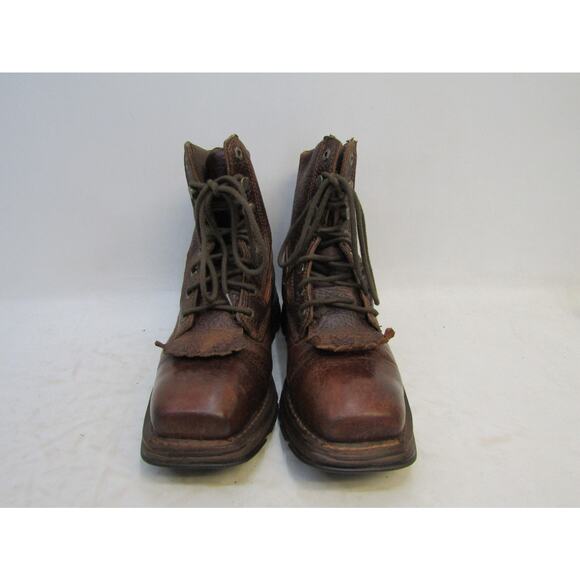 Cody James Mens Size 8 EE Wide Width Brown Leather Lace Up Kilt Western Boots main image 6